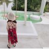 2023夏服新作韓国子供服　女の子　花柄　ワンピース