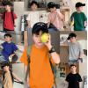 2023夏服新作韓国子供服　男女兼用 無地 半袖tシャツ