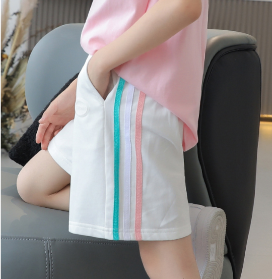 2023夏服新作韓国子供服　女の子　ボーダー　ショート・パンツ