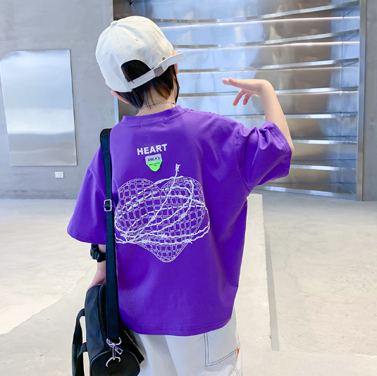 2023夏服新作韓国子供服　男の子　英字ロゴ　半袖tシャツ
