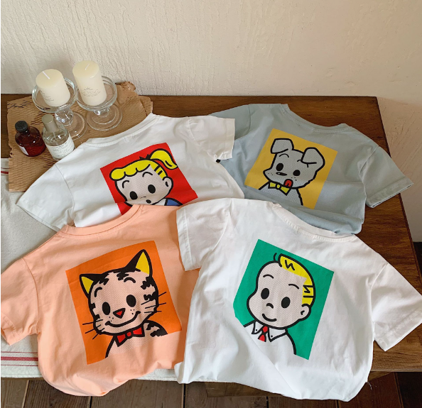 2023夏服新作韓国子供服　男女兼用　人気半袖ｔシャツ