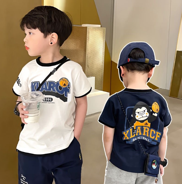 2023夏服新作韓国子供服　男の子　人気柄　半袖ｔシャツ