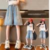 2023夏服新作韓国子供服　女の子　5分丈　デニムパンツ
