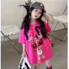 2023夏服新作韓国子供服　女の子　人気柄　ロングｔシャツ