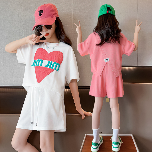 2023夏服新作韓国子供服　女の子　JIM　上下セット
