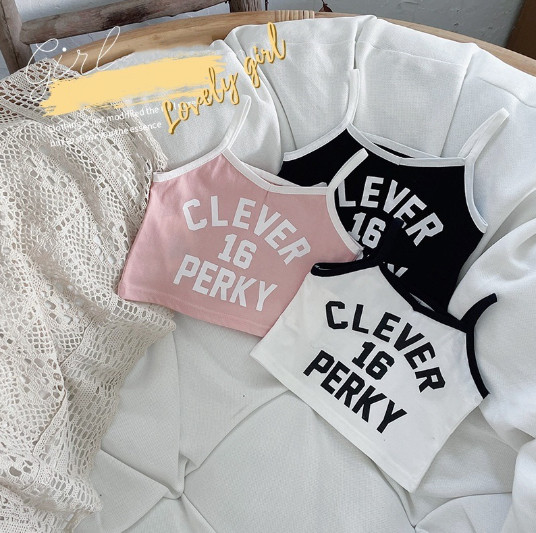 2023夏服新作韓国子供服　女の子　英字ロゴ　タンクトップ