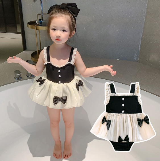 2023夏服新作韓国子供服　女の子　リボン付き水着