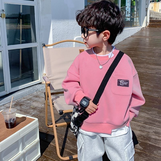 2023秋服新作韓国子供服　男の子　英字ロゴ　トレーナー