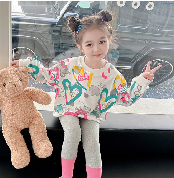 2023秋服新作韓国子供服　女の子　くまちゃん柄　上下セット