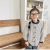 2023秋服新作韓国子供服　デニム生地　ボーダー　ブラウス