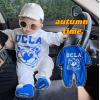2023秋服新作韓国ベビー服　UCLA柄　ロンパース