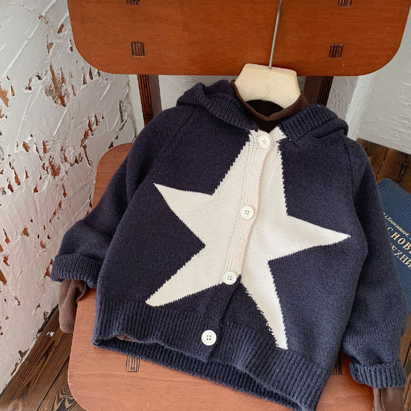 2023冬服新作韓国子供服　星柄　セーター