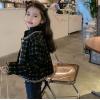 2023冬服新作韓国子供服　女の子　チェック柄　アウター