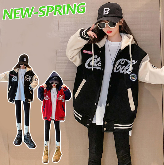 2023冬服新作韓国子供服　女の子　英字ロゴ　ジャケット
