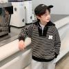 2023秋服新作韓国子供服　ボーダー　トレーナー