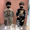 2023秋服新作韓国子供服　男の子　くまちゃん柄　上下セット
