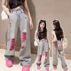 2024春服新作韓国子供服　女の子　デニムパンツ