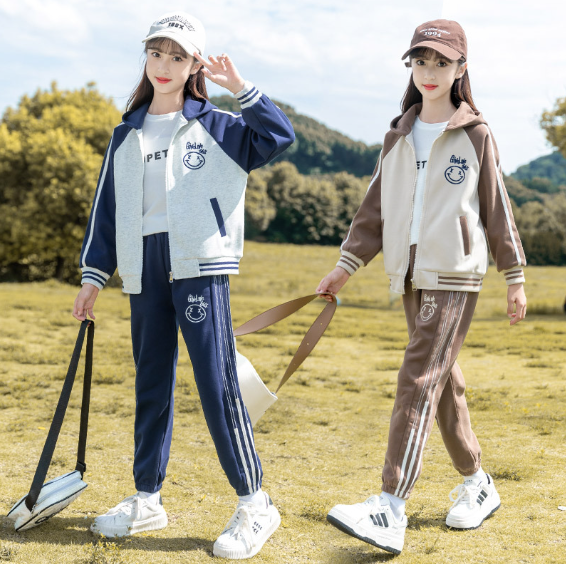 2024春服新作韓国子供服　女の子　Smile柄　上下セット