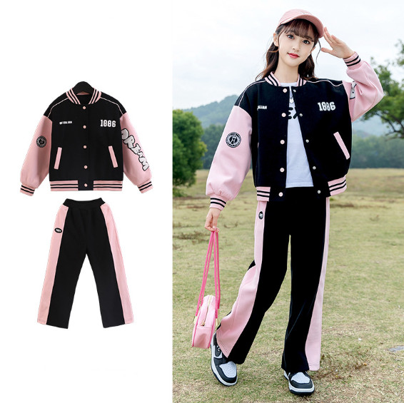 2024春服新作韓国子供服　女の子　英字ロゴ　上下セット