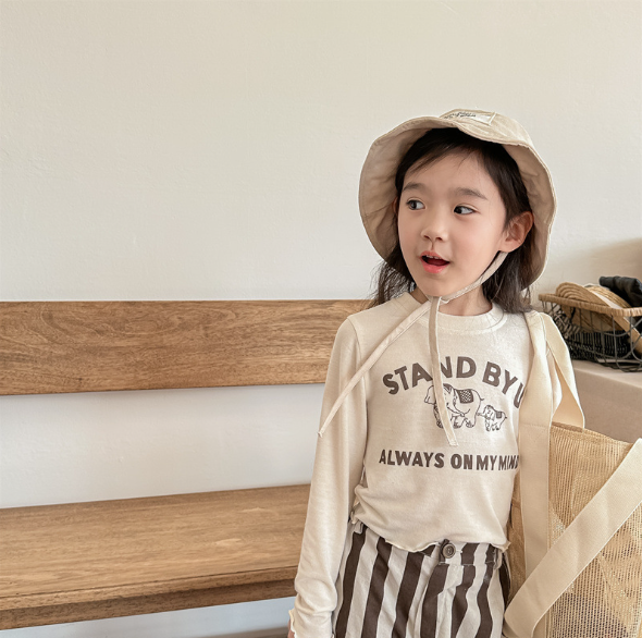 2024春服新作韓国子供服　女の子　エレファント　長袖ｔシャツ