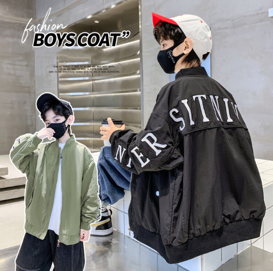 2024春服新作韓国子供服　男の子　英字ロゴ　ジャケット
