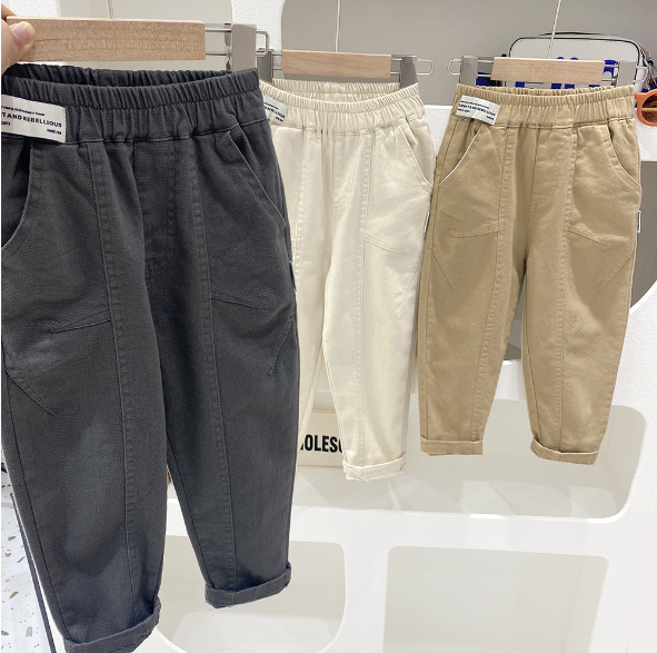 2024春服新作韓国子供服　男の子　3色パンツ
