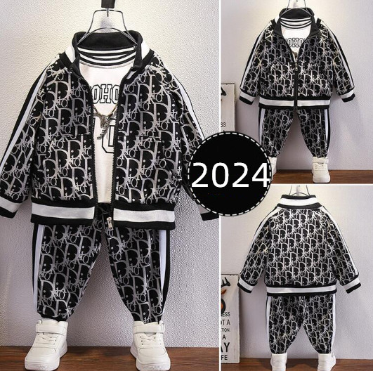 2024春服新作韓国子供服　男の子　人気上下セット