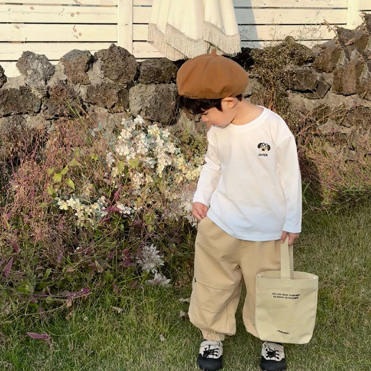 2024春服新作韓国子供服　ボーダー　長袖ｔシャツ