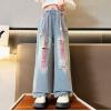 2024春服新作韓国子供服　女の子　ダメージジーンズ