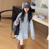 2024春服新作韓国子供服　女の子　英字ロゴ　トレーナー