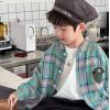 2024春服新作韓国子供服　チェック柄　ブラウス