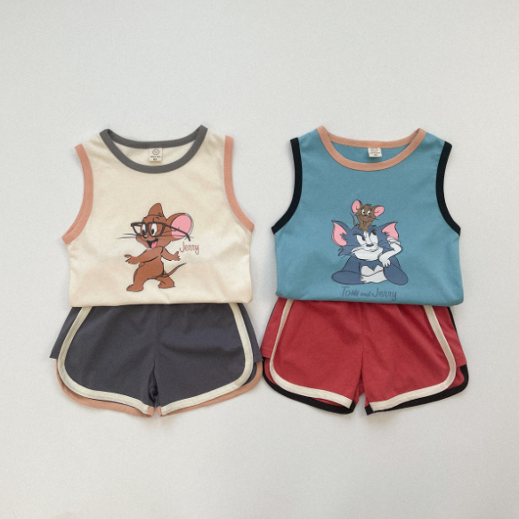 2024夏服新作韓国子供服　男の子　Jenny　タンクトップ