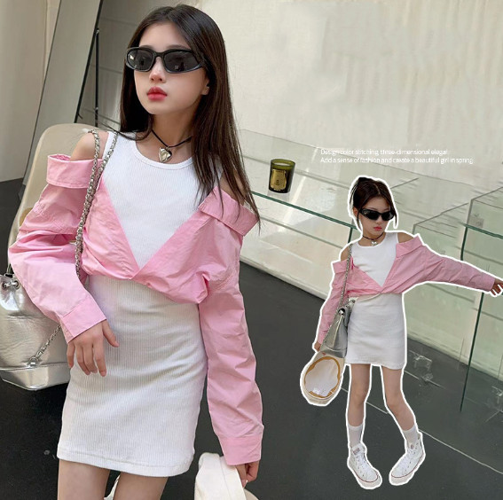 2024春服新作韓国子供服　女の子　2点セット