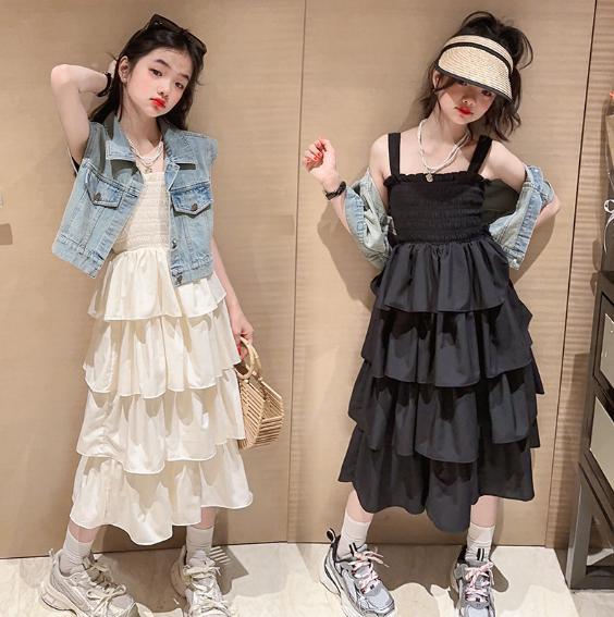 2024夏服新作韓国子供服　女の子　ワンピース