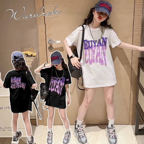 2024夏服新作韓国子供服　女の子　英字ロゴ　半袖ｔシャツ