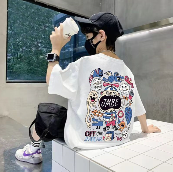 2024夏服新作韓国子供服　男の子　4色半袖ｔシャツ