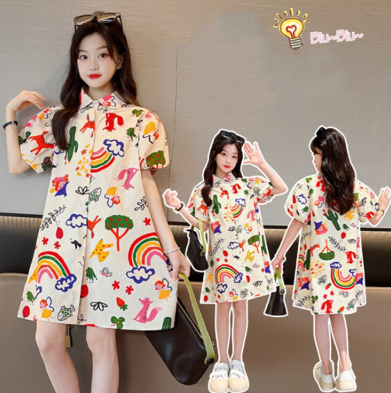 2024夏服新作韓国子供服　女の子　ワンピース