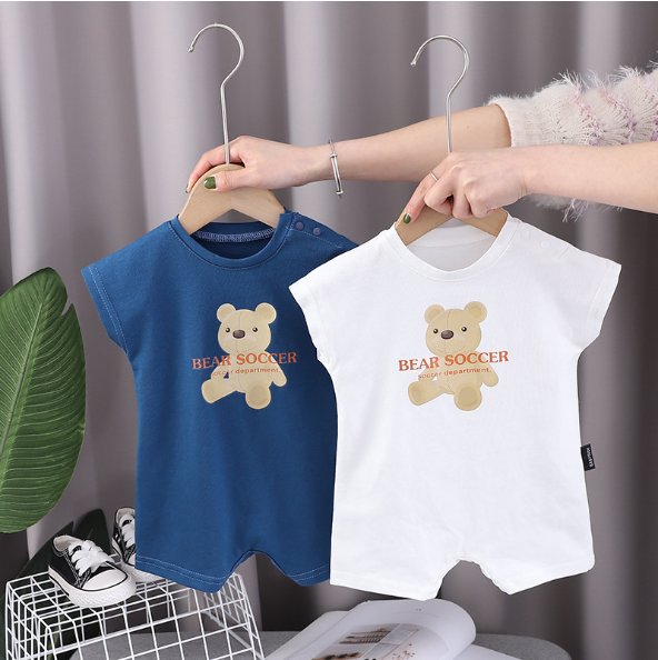 2024夏服新作韓国ベビー服　くまちゃん柄　ロンパース