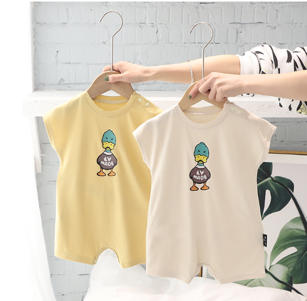 2024夏服新作韓国ベビー服　Duck柄　ロンパース