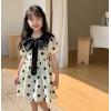 2024夏服新作韓国子供服　女の子　ドット柄ワンピース