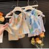 2024夏服新作韓国子供服　女の子　花柄　上下セット