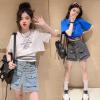 2024夏服新作韓国子供服　女の子　デニム　ショート・パンツ