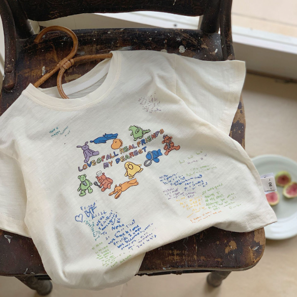2024夏服新作韓国子供服　女の子　半袖ｔシャツ