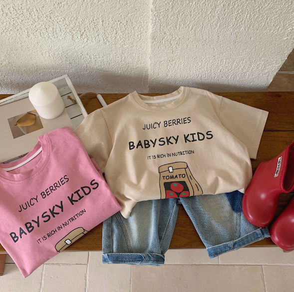 2024夏服新作韓国子供服　半袖ｔシャツ