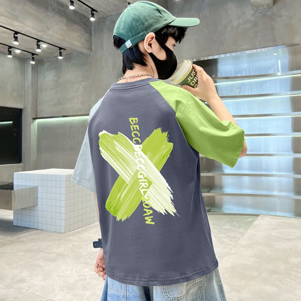 2024夏服新作韓国子供服　4色半袖ｔシャツ