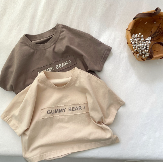 2024夏服新作韓国子供服  GUMMY BEAR  半袖ｔシャツ