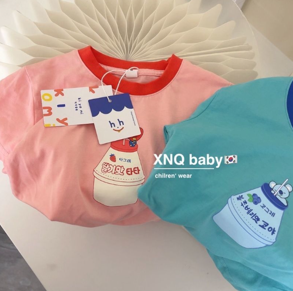 2024夏服新作韓国子供服  男女兼用  半袖ｔシャツ