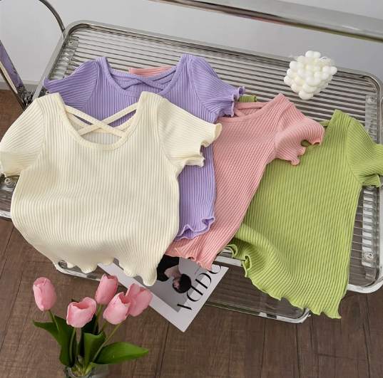 2024夏服新作韓国子供服　女の子　半袖ｔシャツ
