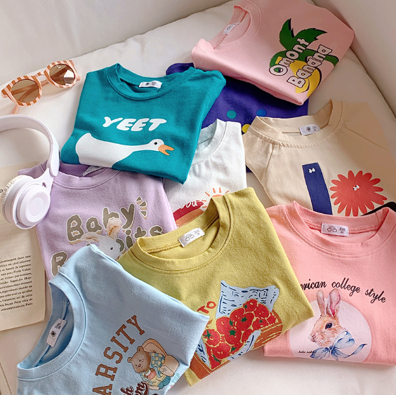 2024夏服新作韓国子供服　9色半袖ｔシャツ