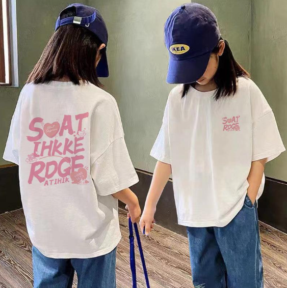 2024夏服新作韓国子供服　英字ロゴ　半袖ｔシャツ